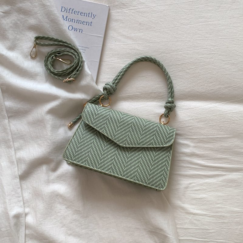Solid Square Top-Handle Crossbody Bag view 3