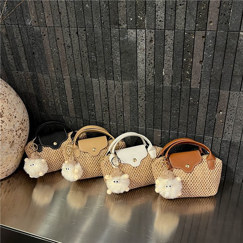 Mini Woven Straw Crossbody Bag