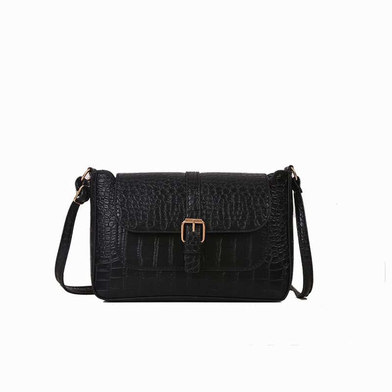 Crocodile Embossed Retro Shoulder Top-Handle Square Bag view 5