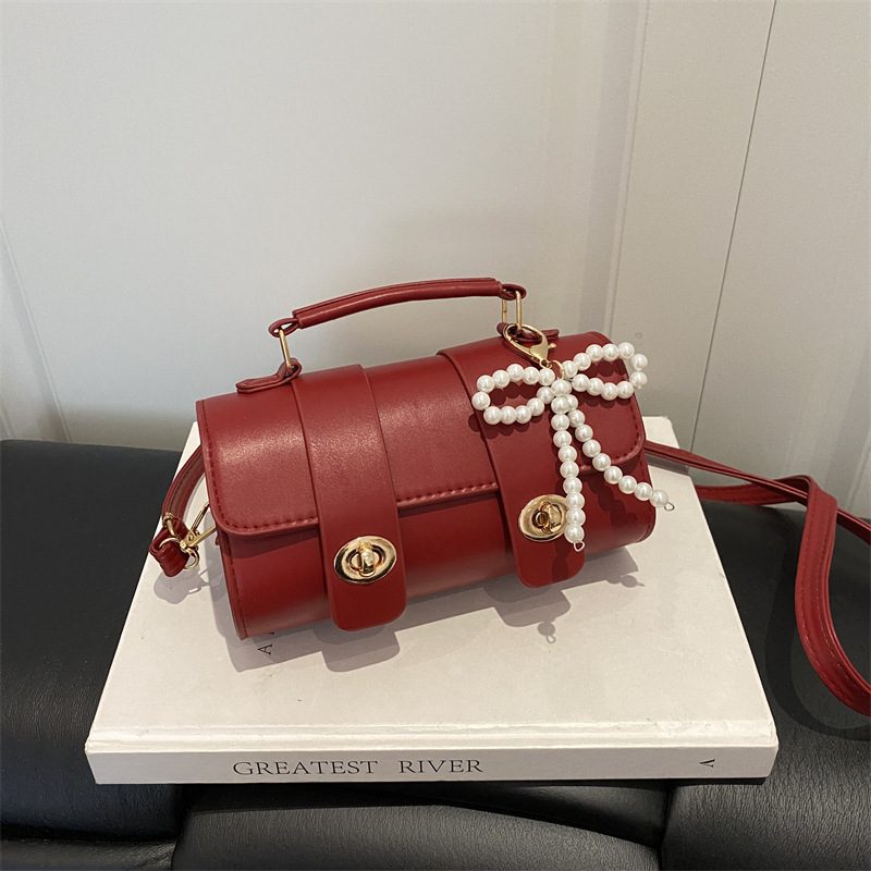 Retro Top-Handle Shoulder Crossbody Square Bag view 4