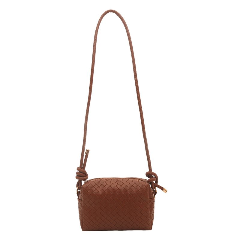 Woven Camera Top-Handle Shoulder Crossbody Bag view 10