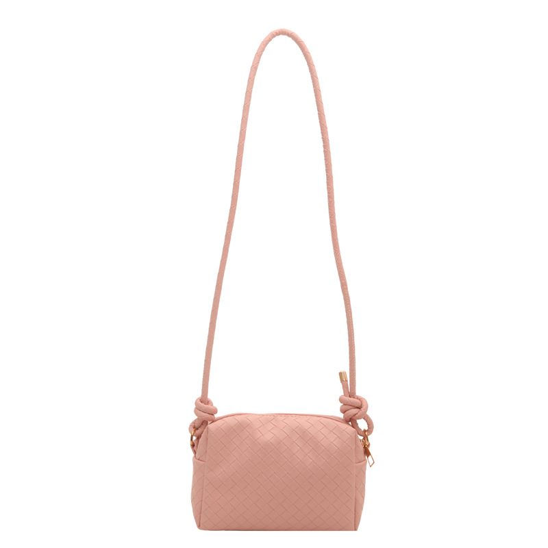 Woven Camera Top-Handle Shoulder Crossbody Bag view 5