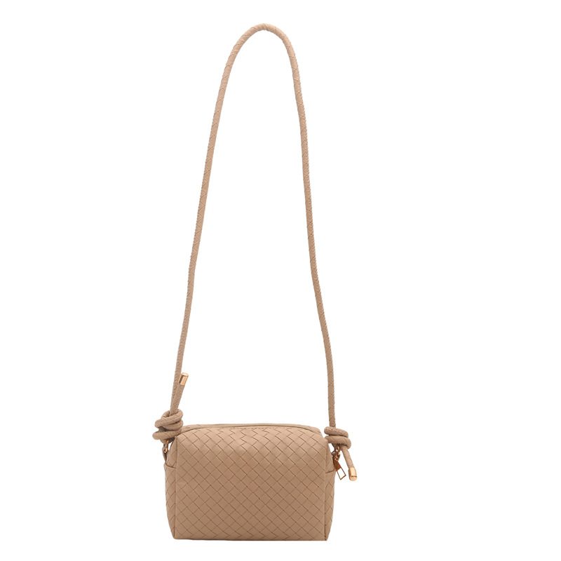 Woven Camera Top-Handle Shoulder Crossbody Bag view 9
