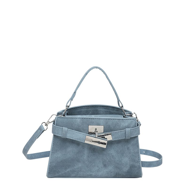 Retro Minimalist Top-Handle Shoulder Square Bag view 5