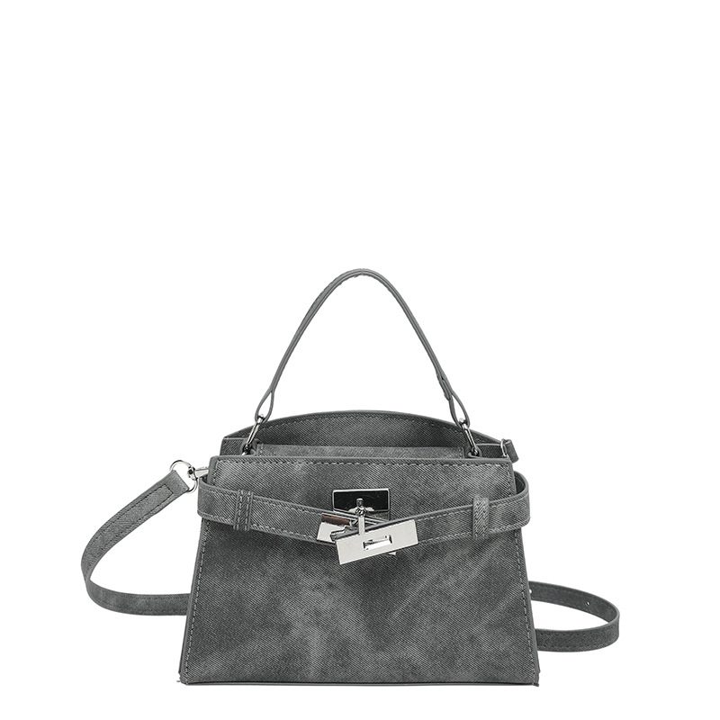 Retro Minimalist Top-Handle Shoulder Square Bag view 6