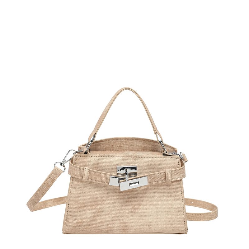 Retro Minimalist Top-Handle Shoulder Square Bag view 7