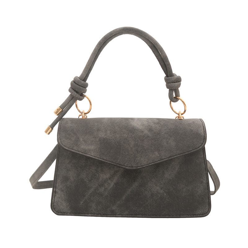 Retro Minimalist Suede Crossbody Square Bag view 8