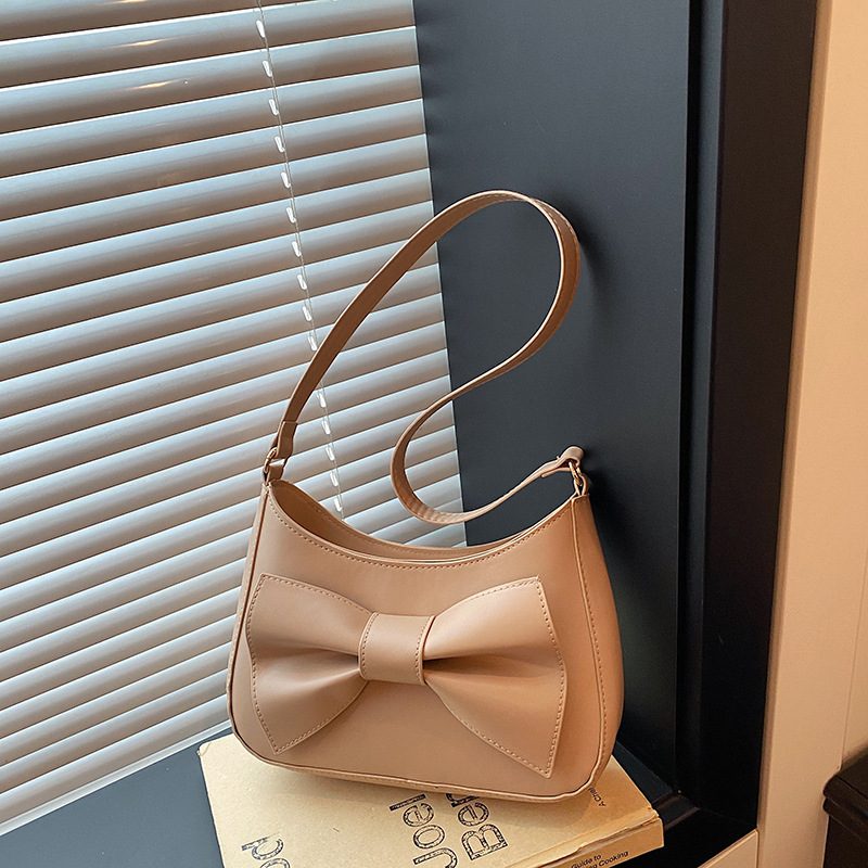 Retro Bow Top-Handle Shoulder Crossbody Square Bag view 2