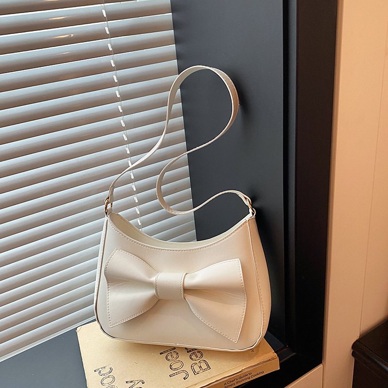 Retro Bow Top-Handle Shoulder Crossbody Square Bag view 4