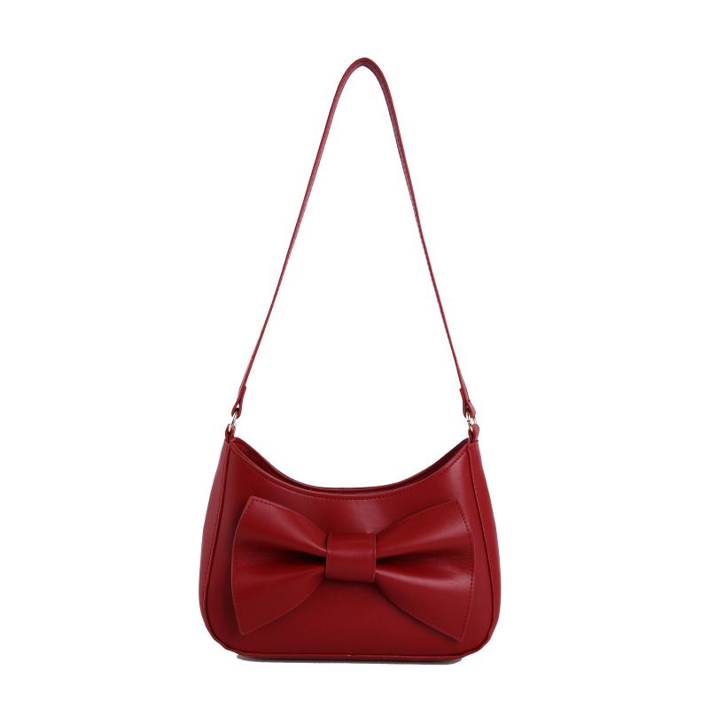 Retro Bow Top-Handle Shoulder Crossbody Square Bag view 7