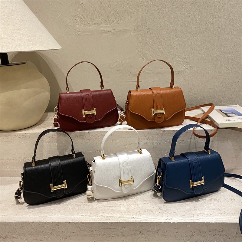 Minimalist Solid Color Small Square Crossbody
