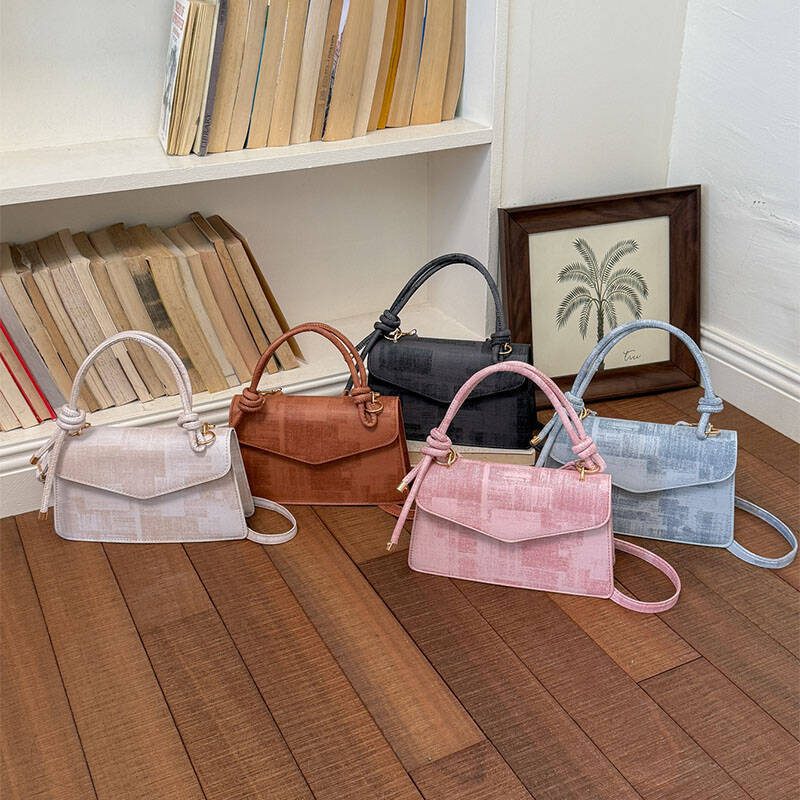 Retro Top-Handle Small Square Crossbody