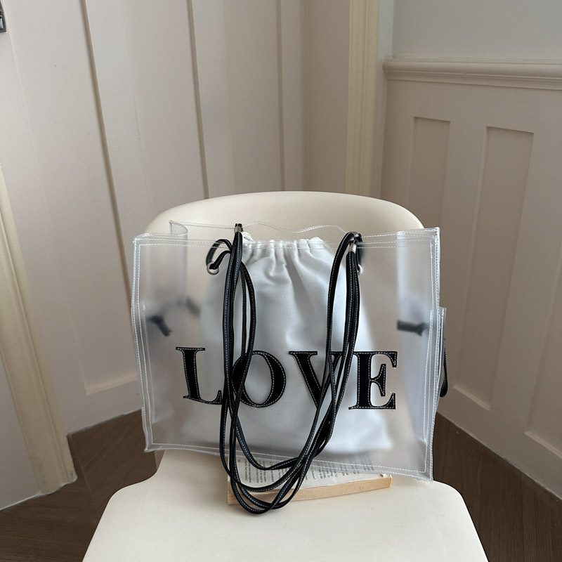 Large Transparent Tote Crossbody view 2