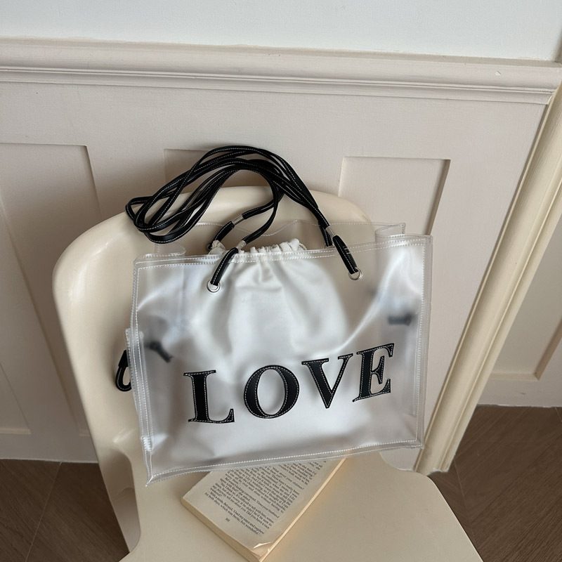 Large Transparent Tote Crossbody view 3