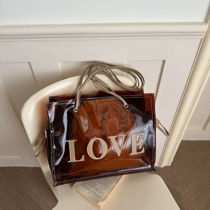 Large Transparent Tote Crossbody view 4