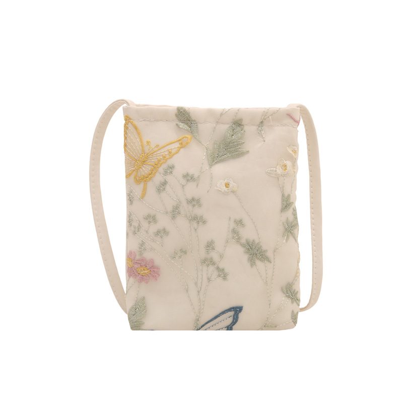 Embroidered Minimalist Shoulder Crossbody Phone Bag view 8