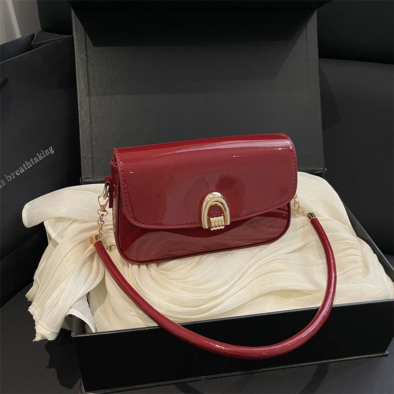 Textured Saddle Top-Handle Crossbody view 4