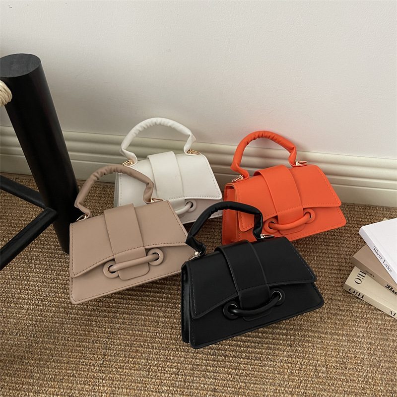 Solid Color Mini Top-Handle Crossbody