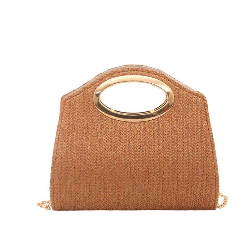 Woven Straw Clutch Crossbody Evening Bag view 7