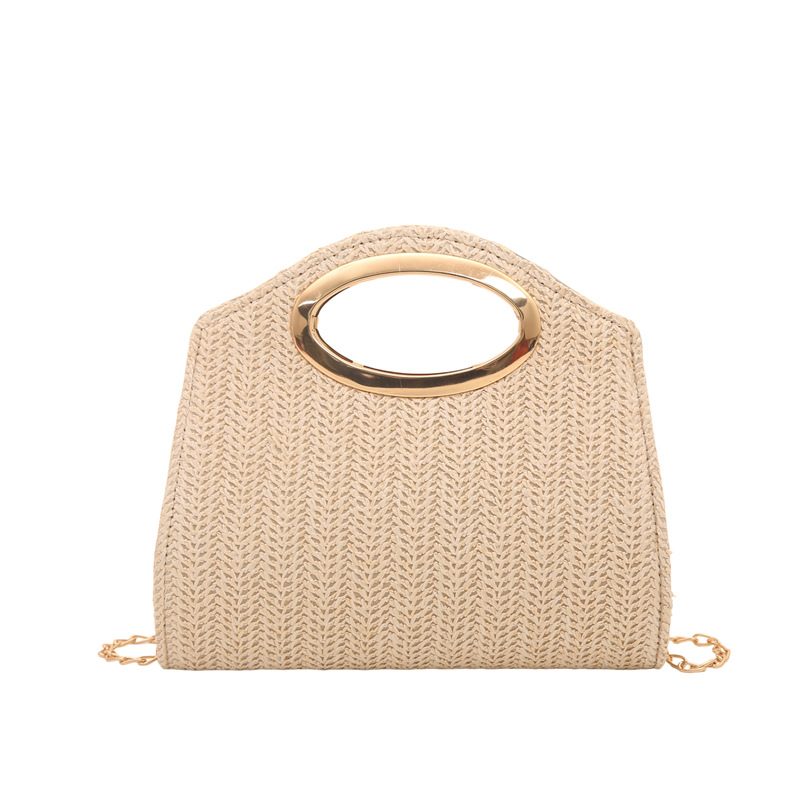 Woven Straw Clutch Crossbody Evening Bag view 8