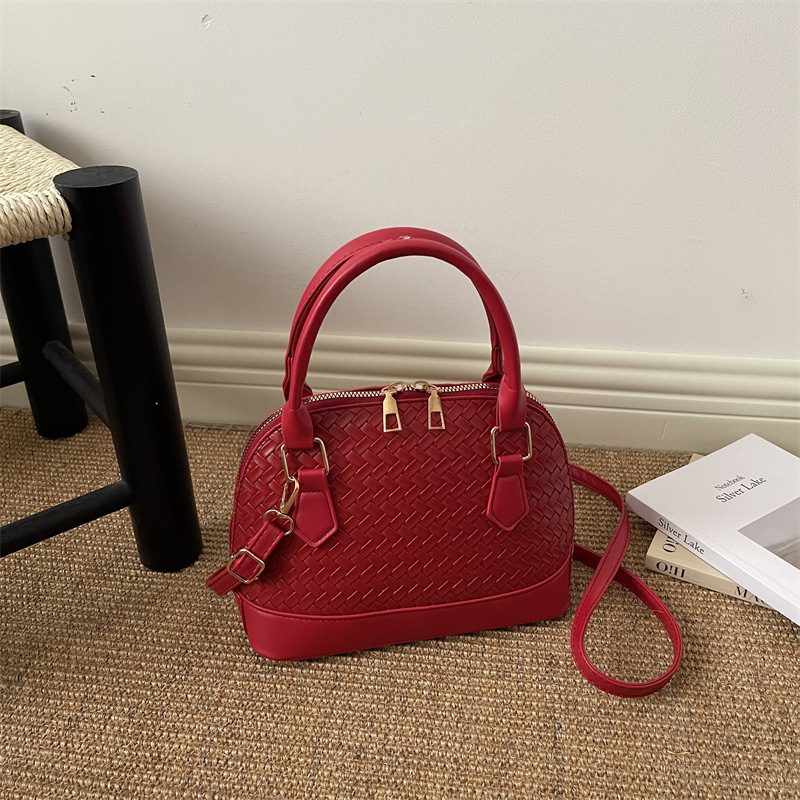 Solid Color Shell Crossbody Handbag view 3