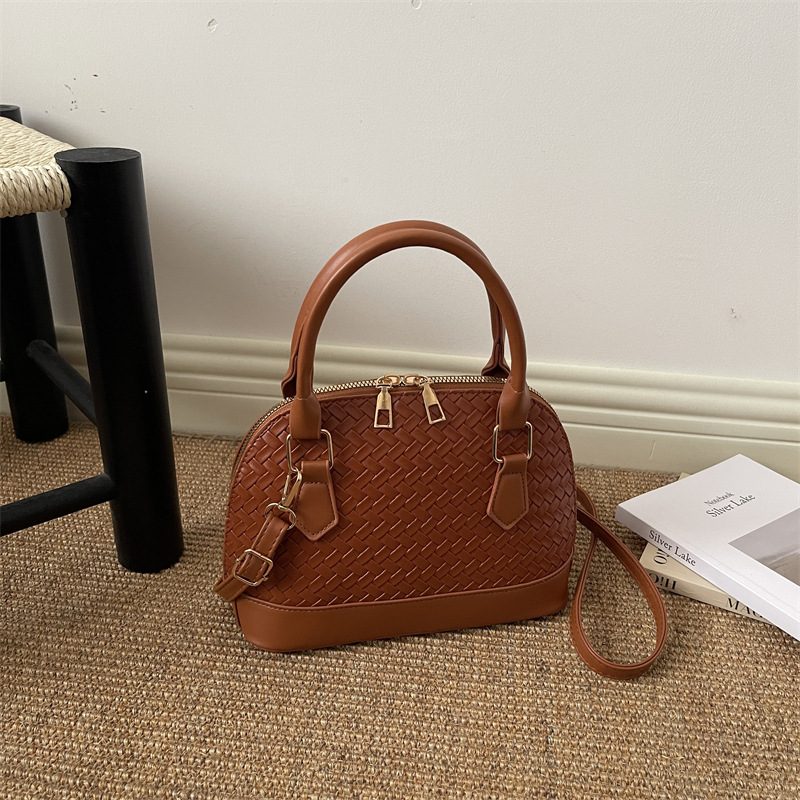 Solid Color Shell Crossbody Handbag view 4