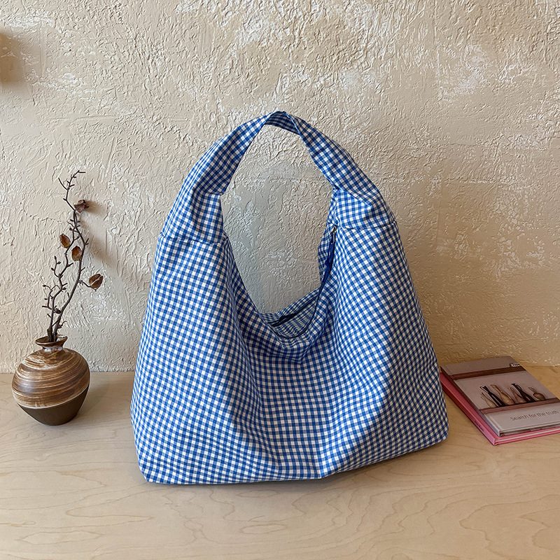 Karierte Canvas Große Kapazität Schultertasche view 7