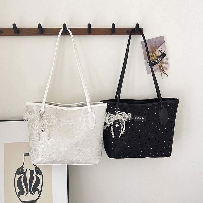 Bow Detail Top-Handle Crossbody Tote