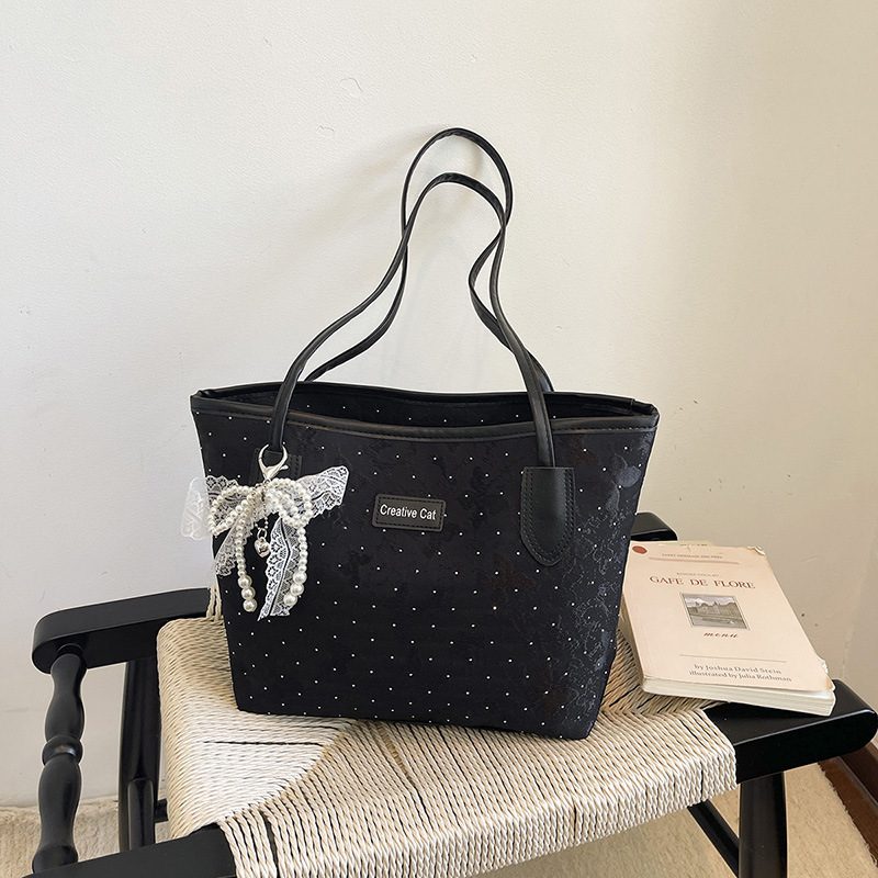 Bow Detail Top-Handle Crossbody Tote view 3