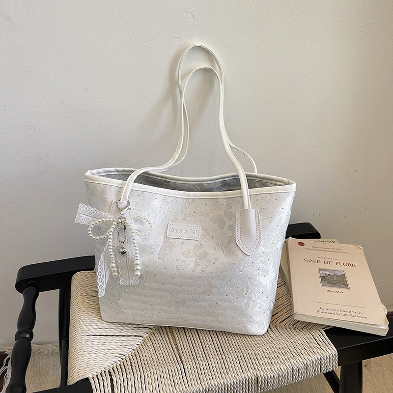 Bow Detail Top-Handle Crossbody Tote view 4