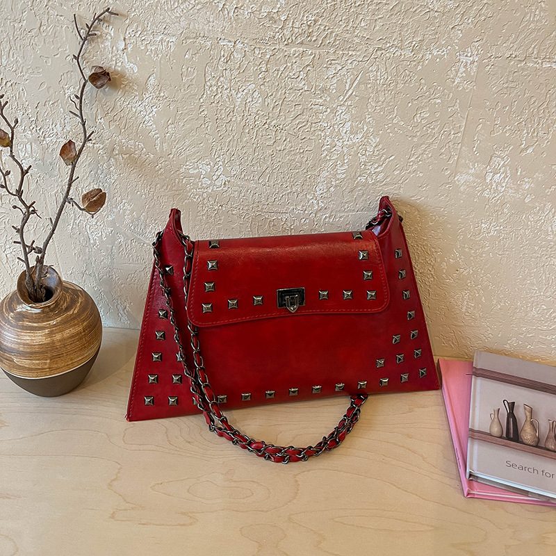 Studded Chain Vintage Shoulder Bag view 7