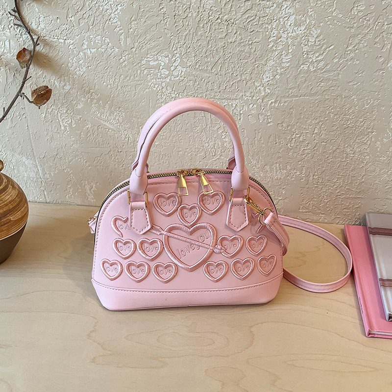 Sac bandoulière vintage cœur coquillage view 3