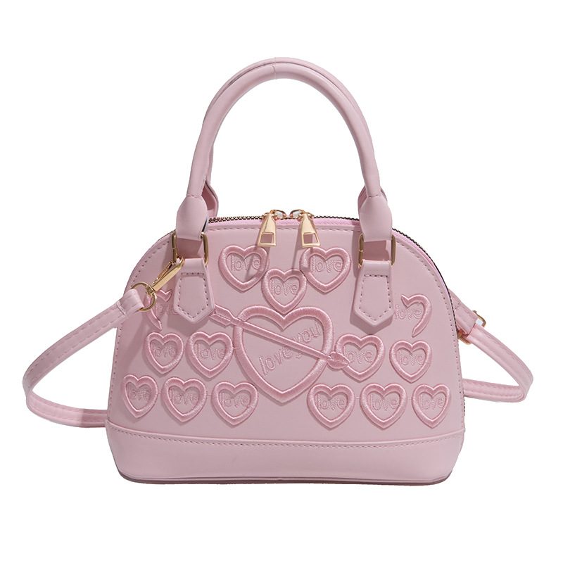 Sac bandoulière vintage cœur coquillage view 5