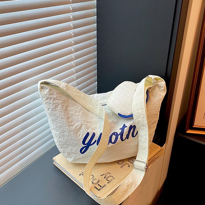 Letter Canvas Dumpling Crossbody Bag view 4
