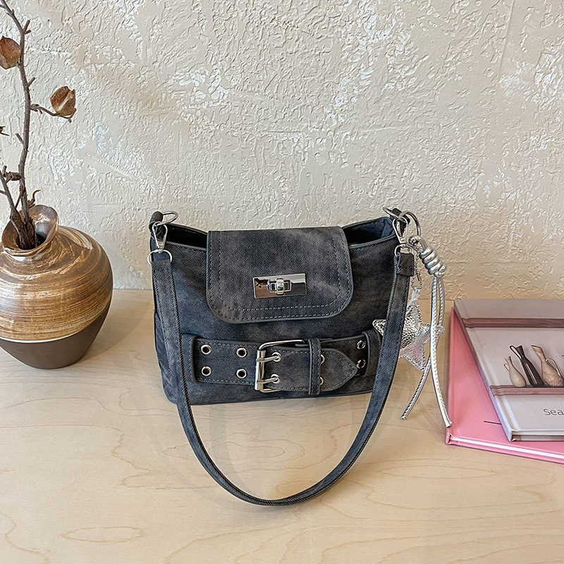 Quilted Moto Crossbody Shoulder Bag view 3