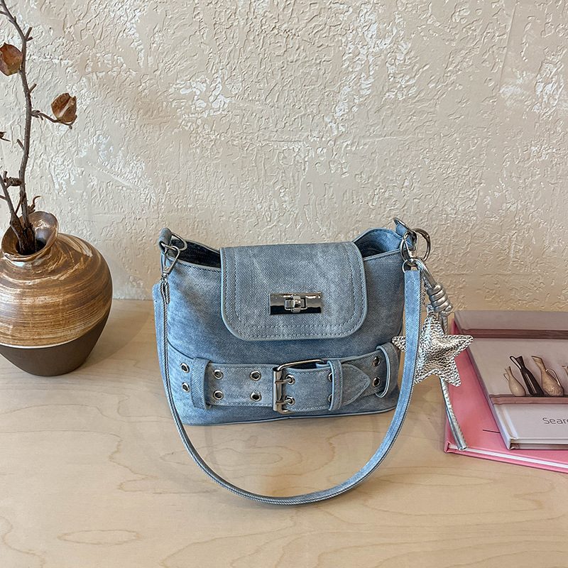 Quilted Moto Crossbody Shoulder Bag view 7