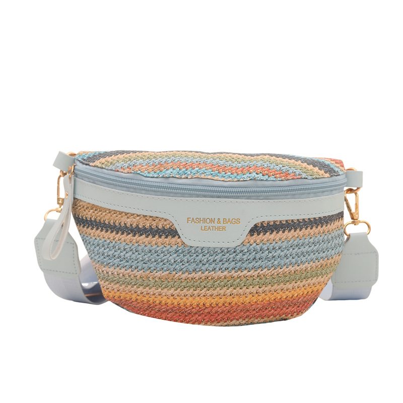 Woven Colorblock Crossbody Waist Bag view 10