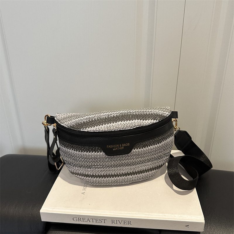 Woven Colorblock Crossbody Waist Bag view 4
