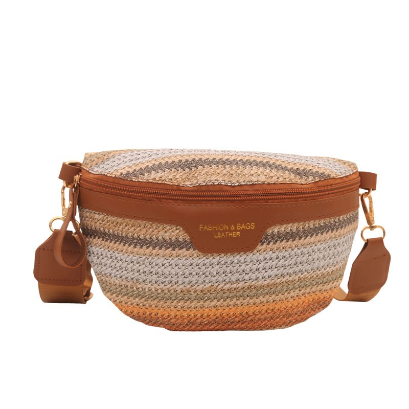 Woven Colorblock Crossbody Waist Bag view 6