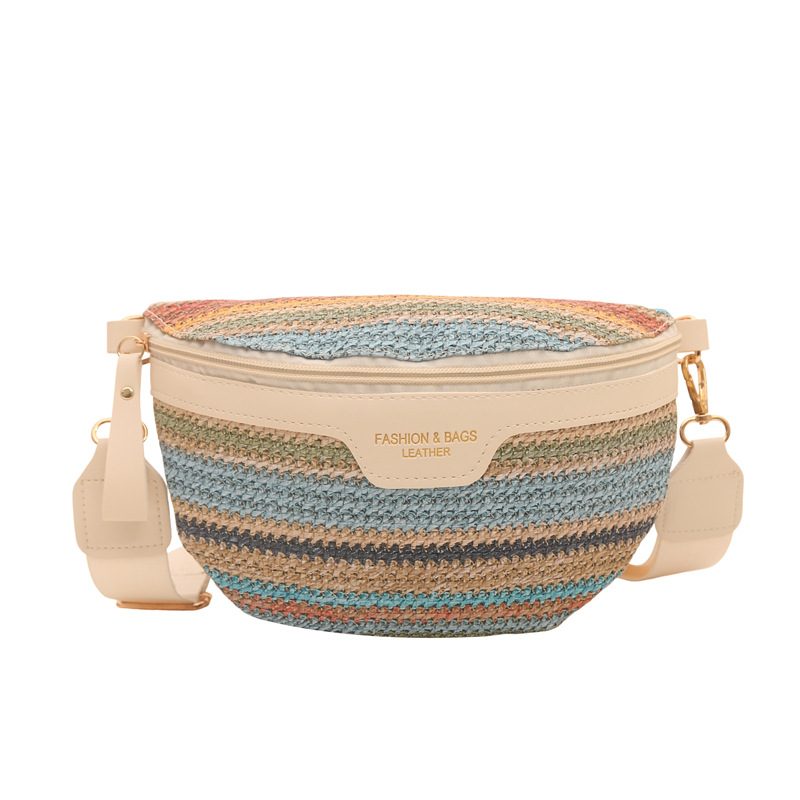 Woven Colorblock Crossbody Waist Bag view 8