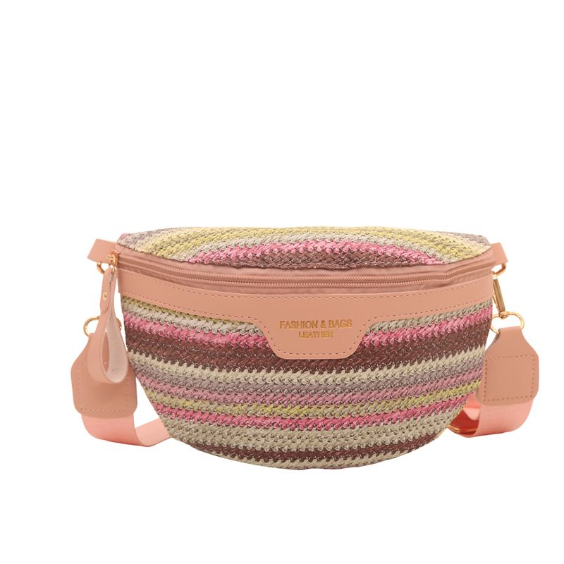 Woven Colorblock Crossbody Waist Bag view 9
