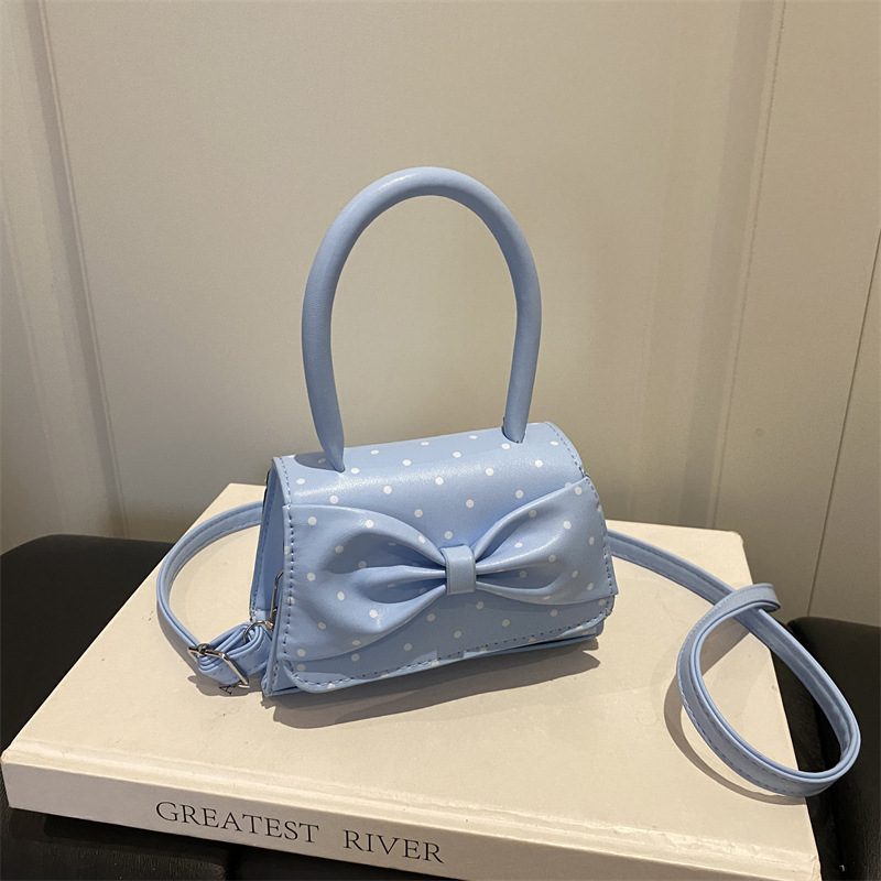 Polka Dot Bow Crossbody Top-Handle Bag view 2