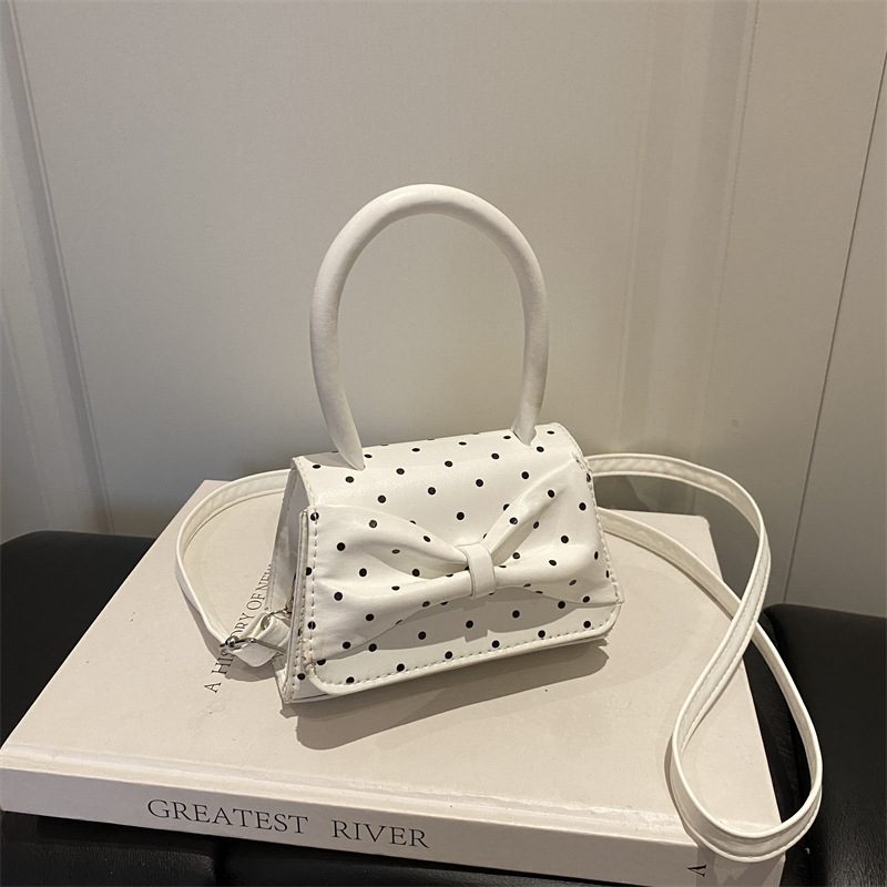 Polka Dot Bow Crossbody Top-Handle Bag view 3