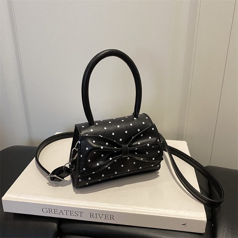 Polka Dot Bow Crossbody Top-Handle Bag view 4