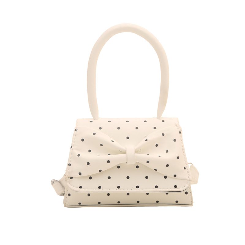 Polka Dot Bow Crossbody Top-Handle Bag view 9