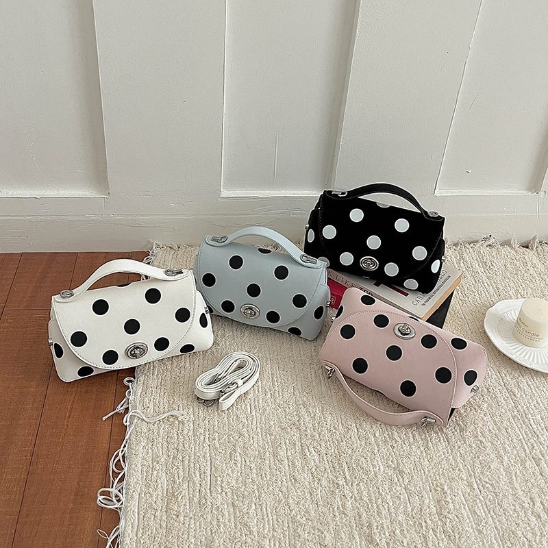 Polka Dot Crossbody Tote Bag