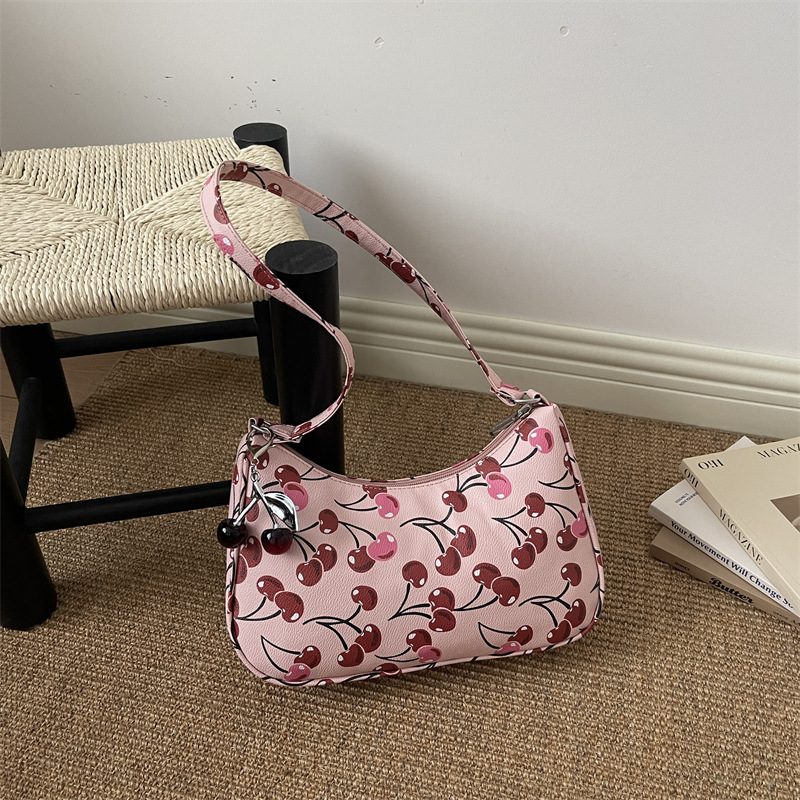 Cherry Print Crossbody Shoulder Bag view 3