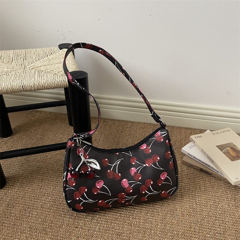 Cherry Print Crossbody Shoulder Bag view 4