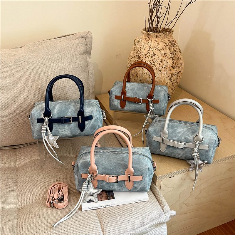 Designer Small Square Crossbody Top-Handle Bag