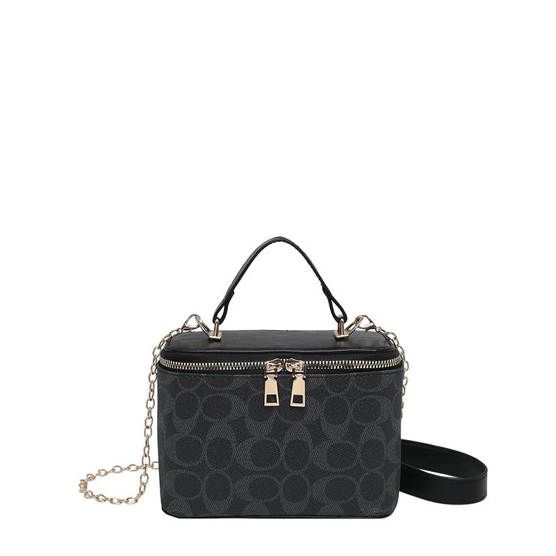Printed Box Chain Crossbody Top-Handle Bag view 6